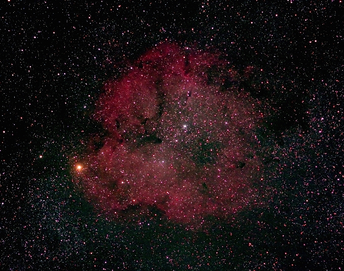 IC1396; mag ?; size 89'; Canon 60Da; exp: 26-min (26x60s) @ISO3200; Canon 200mm @f/2.8; 9-11-12; Cherry Springs