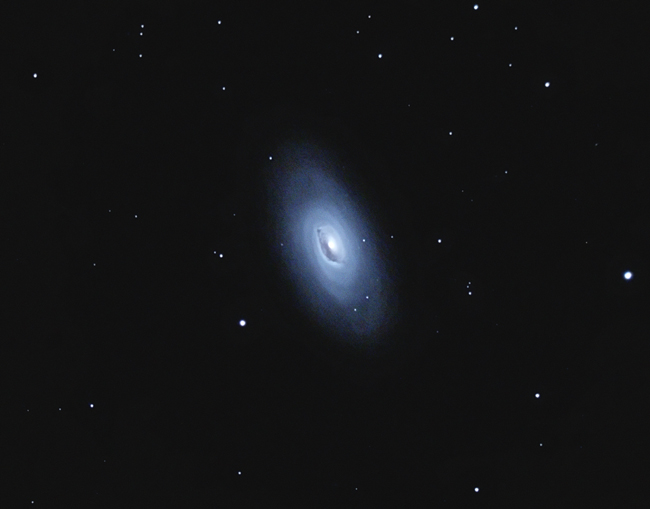 M64; mag 9.3; size 10.0x5.0'; exp 27-min(60s subs); 60Da @ISO3200; C9.25 @f/5.1; guided - 80mm; 4-27-14; Atsion