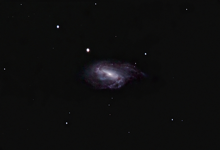 M66; mag 9.7; size 8.9 x 4'; exp 27-min(90 sec subs); 60Da @ISO3200; C9.25 @f/7.7; 3-30-13; Pemberton Lake