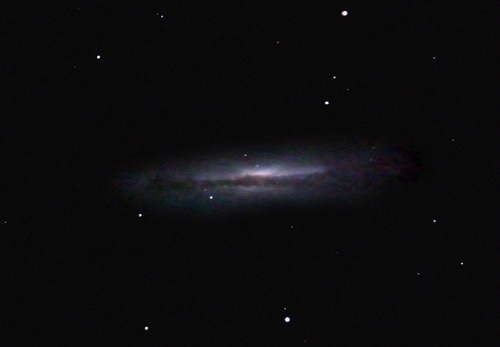 NGC3628; mag 10; size 12.3 x 3.3'; exp 18'(45-sec subs); 60Da @ISO3200; C9.25 @f/7.7; guided - 50mm; 3-9-13; Hainsport