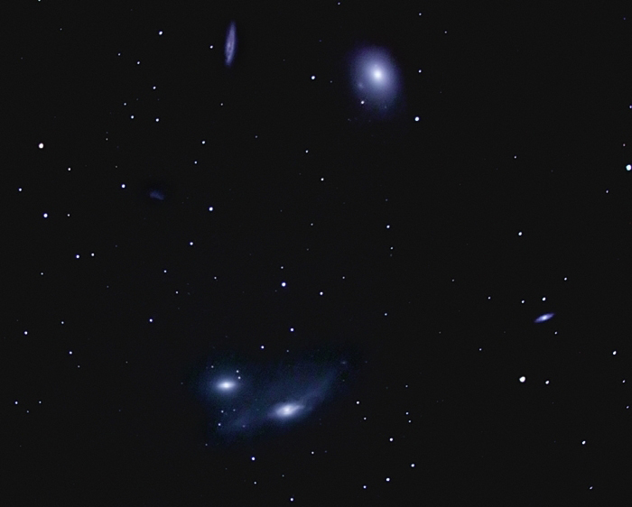 NGC4438; mag 10.9; size 8.9x5.1'; exp 21-min(60s subs); 60Da @ISO6400; C9.25 @f/5.4; guided - 80mm; 4-24-14; Belleplain