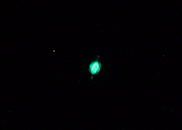 NGC7009, Saturn neb; mag 8.3; size 28sec; Canon 60Da; exp: 6-min (12x30s) @ISO800; Orion 10 @f/7.8; 10-11-12; Pemberton Lake