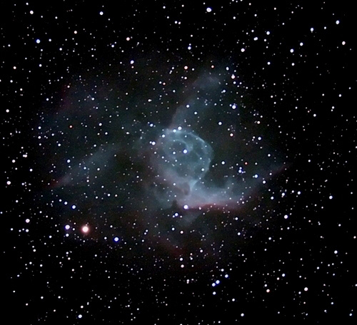 NGC2359 Thor's Helmet; mag ?; size 10'; 22 min (26x50s); LX200 10 @f/2.4; ISO 1600; IDAS; 12-23-06; Coyle